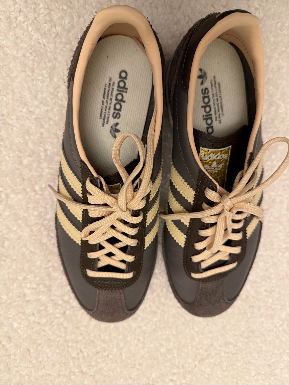 adidas Women’s Brown & Cream and pink Samba Sneakers